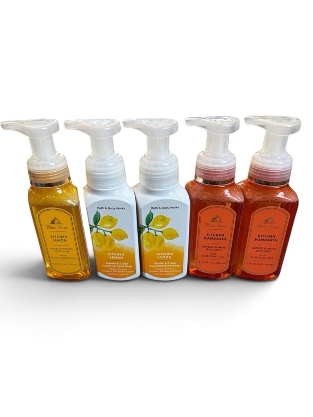 Bath & Body Works Kitchen Foaming Hand Soap Lemon & Mandarin Lot of 5 NEW